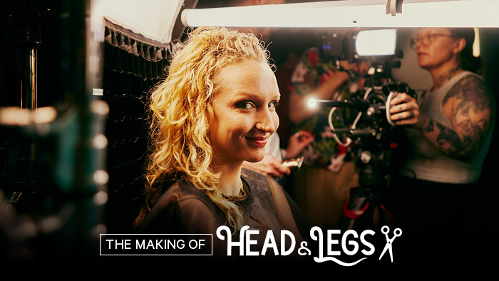 Behind The Scenes Head and Legs